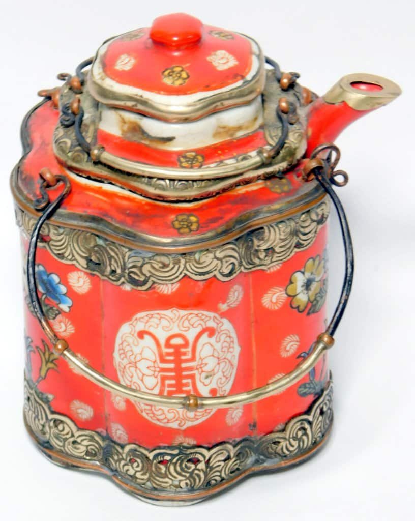 chinese enamel tea pot